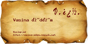 Vasina Ádám névjegykártya